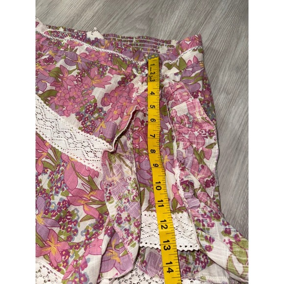 Z&L Europe Women Pink Floral Lace Trim Crop Top and Maxi Skirt Set Size L NWT - Picture 4 of 10